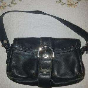 Coach black leather purse